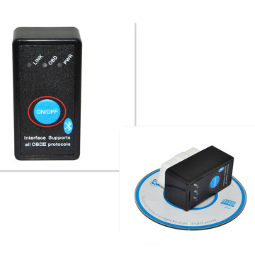 Auto OBD2 Bluetooth Elm327 Can-Bus com interruptor Scanner ferramenta